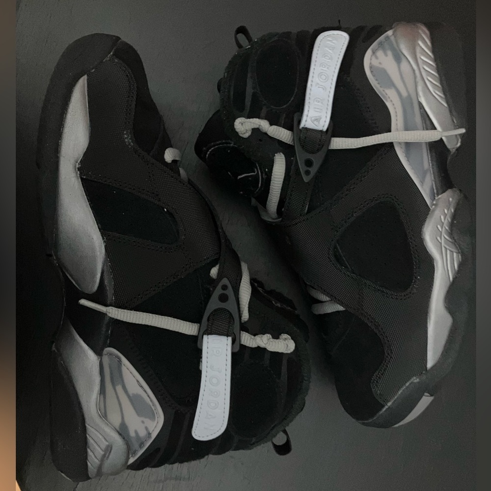 Nike Air Jordan Eight 8 Winterized GS Gunsmoke Shoes RARE Sneakers FN5190-001 - Picture 2 of 9